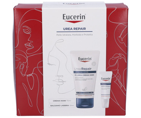 EUCERIN XMAS PACK UREA 2024 1 CREMA MANI 75 ML UREAREPAIR PLUS + 1 BALSAMO LABBRA 10 ML UREAREPAIR PLUS - fitfarma.it