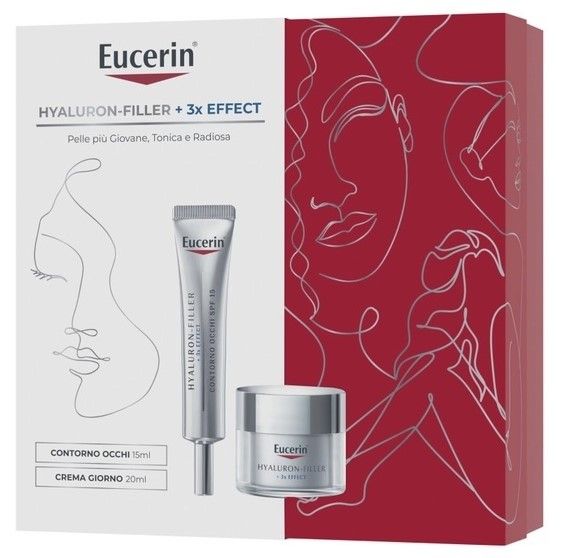 EUCERIN XMAS ANTI AGE PACK HYFI OCCHI + MINI GIORNO 2024 1 HYALURON FILLER OCCHI 15 ML + 1 HYALURON FILLER CREMA GIORNO SPF 30 20 ML - fitfarma.it