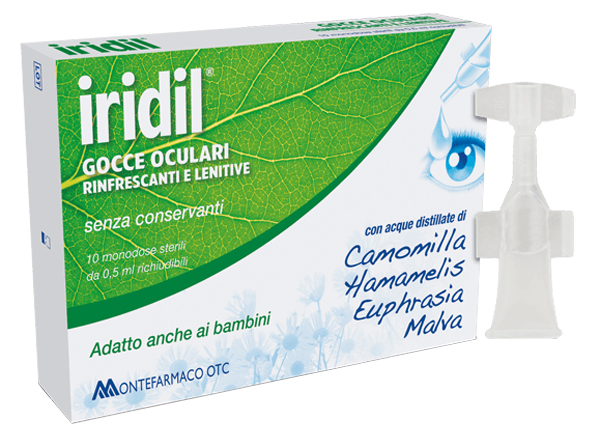 GOCCE OCULARI IRIDIL 10 AMPOLLE MONODOSE RICHIUDIBILI 0,5 ML - fitfarma.it