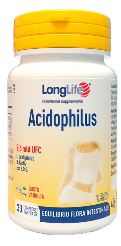 LONGLIFE ACIDOPHILUS 30 COMPRESSE MASTICABILI - fitfarma.it