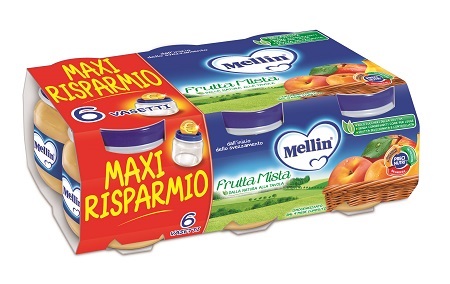 MELLIN OMOGENEIZZATO FRUTTA MISTA 100 G 6 PEZZI - fitfarma.it