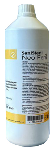 DISINFETTANTE CONSERVANTE PER STRUMENTI CHIRURGICI DENTISTICI E SANITARI SANISTERIL NEOFERRI 1000ML - fitfarma.it
