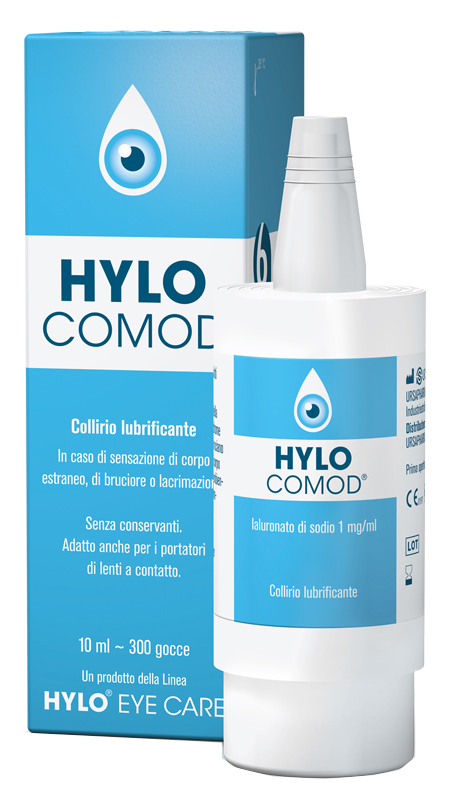 HYLO-COMOD GOCCE OCULARI IALURONATO DI SODIO 0,1%  FLACONCINO 10 ML - fitfarma.it