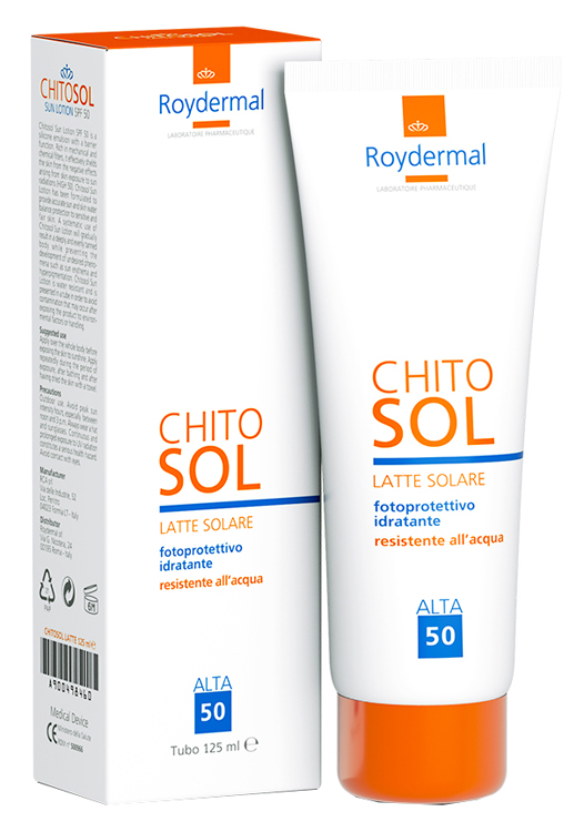 CHITOSOL LATTE SOLARE FP 50 TUBO 125 ML - fitfarma.it