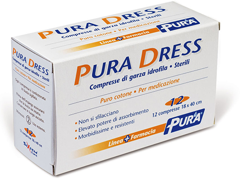 GARZA IDROFILA PURA DRESS 18X40CM 12 PEZZI - fitfarma.it