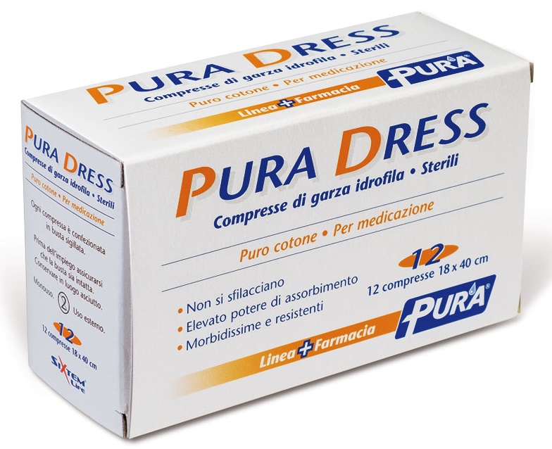 GARZA IN TESSUTO NON TESSUTO PURA SOFT 18X40CM 12 PEZZI - fitfarma.it