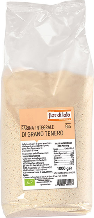 FARINA INTEGRALE DI GRANO TENERO 1 KG - fitfarma.it
