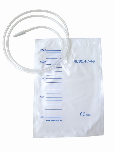 SACCA DI DRENAGGIO LETTO PER INCONTINENZA 2000ML IN PVC CON TUBO DI RACCORDO 130CM DIAMETRO 5X7MM MONOUSO 30 PEZZI - fitfarma.it
