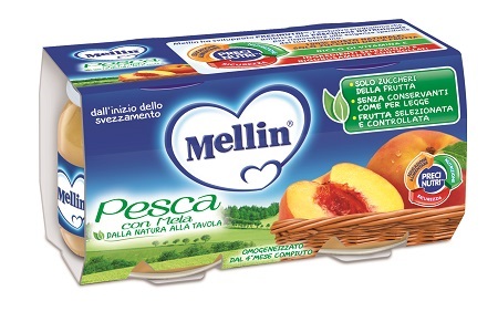 MELLIN OMOGENEIZZATO PESCA MELA 100 G 2 PEZZI - fitfarma.it