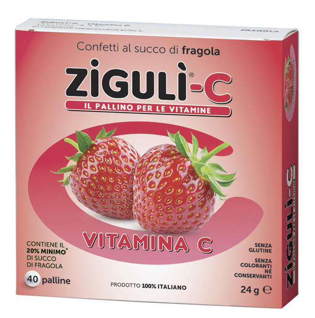 ZIGULI C FRAGOLA 40 CONFETTI 24 G - fitfarma.it