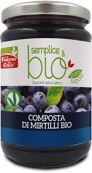 COMPOSTA DI MIRTILLI BIO CON POLPA DI MELA 320 G - fitfarma.it