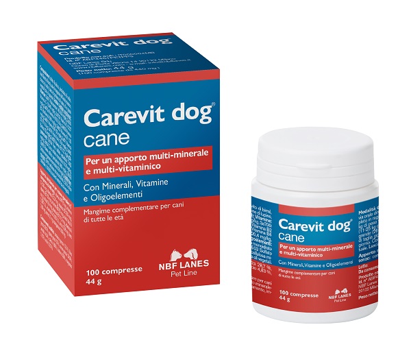 CAREVIT DOG FLACONE 100 COMPRESSE APPETIBILI - fitfarma.it