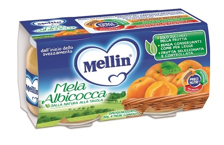 MELLIN OMOGENEIZZATO MELA/ALBICOCCA 100 G 2 PEZZI - fitfarma.it
