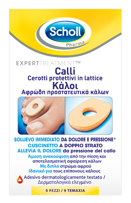 CEROTTO PROTETTIVO PER CALLI SCHOLL IN LATTICE 9 PEZZI - fitfarma.it