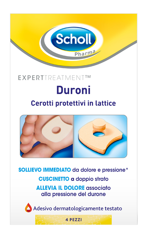 CEROTTO PROTETTIVO PER DURONI SCHOLL IN LATTICE 4 PEZZI - fitfarma.it