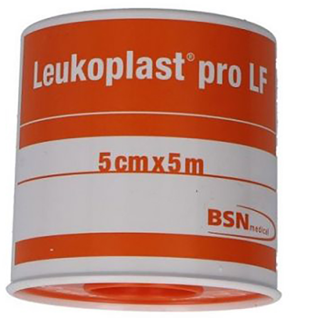 CEROTTO CHIRURGICO PER FISSAGGIO MEDICAZIONI LEUKOPLAST PRO LF SUPPORTO VISCOSA MASSA ADESIVA RESINA SINTETICA LANOLINA OSSIDO DI ZINCO CON LATTICE NATURALE 5X500CM - fitfarma.it