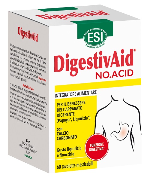 ESI DIGESTIVAID NO ACID 60 TAVOLETTE - fitfarma.it