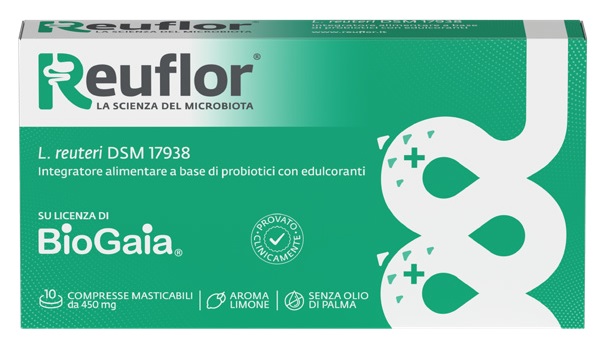 REUFLOR 10 COMPRESSE MASTICABILI AROMA LIMONE - fitfarma.it