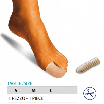 ORIONE OK PED G105 CAPPUCCIO PROTEGGI DITA GEL POLIMERO RIVESTITO TESSUTO L 1 PEZZO - fitfarma.it