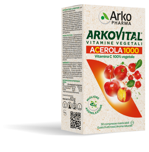 ARKOVITAL ACEROLA 1000 30 COMPRESSE MASTICABILI - fitfarma.it