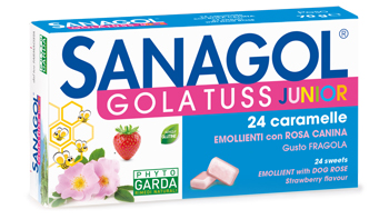 SANAGOL GOLA TUSS JUNIOR FRAGOLA 24 CARAMELLE - fitfarma.it