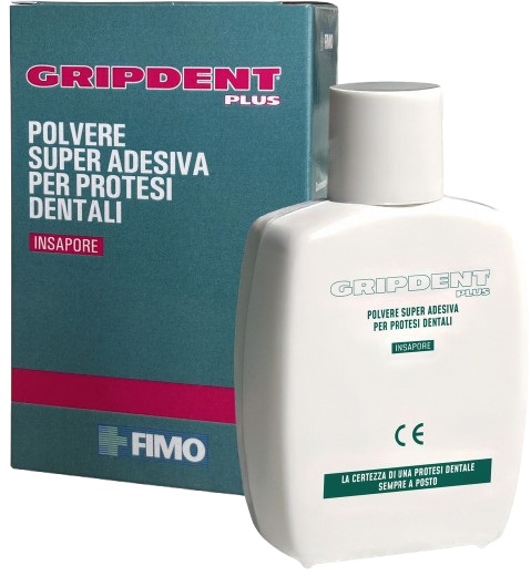 GRIPDENT PLUS POLVERE SUPER ADESIVA PER PROTESI DENTALI 40 G - fitfarma.it