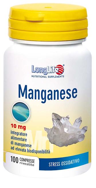 LONGLIFE MANGANESE 10 MG 100 COMPRESSE - fitfarma.it