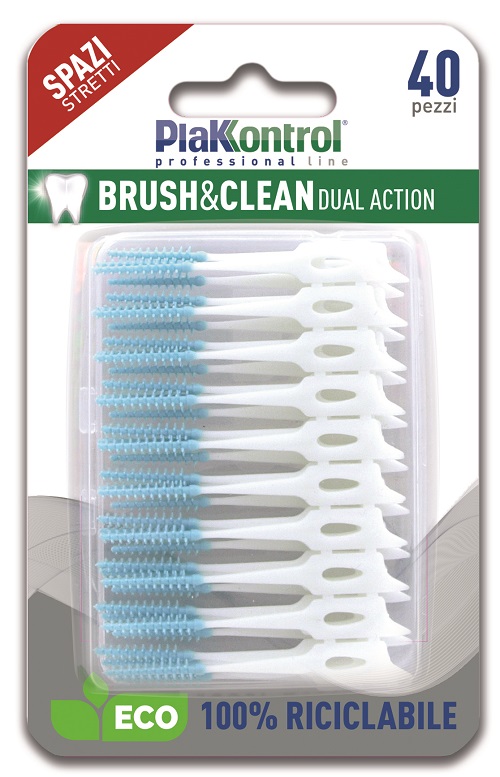 PLAKKONTROL BRUSH & CLEAN SCOVOLINI SPAZI STRETTI 40 PEZZI - fitfarma.it