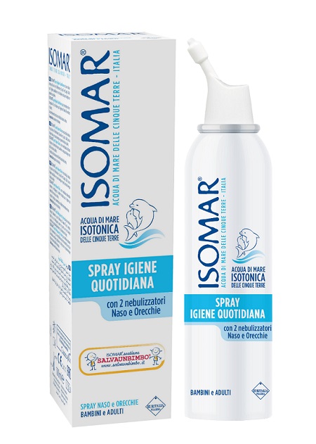 SOLUZIONE ACQUA DI MARE ISOMAR SPRAY IGIENE QUOTIDIANA 100 ML - fitfarma.it