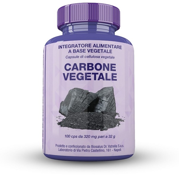 CARBONE VEGETALE 100 CAPSULE 32 G - fitfarma.it