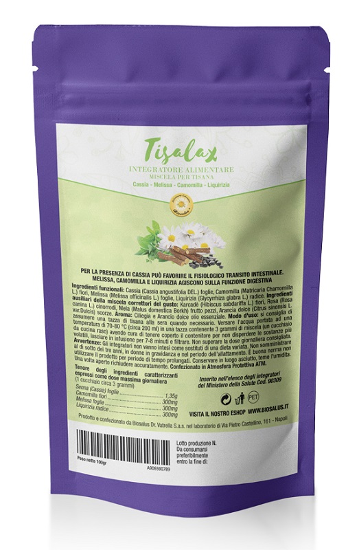 TISALAX MISCELA DI ERBE 100 G TAGLIO TISANA - fitfarma.it
