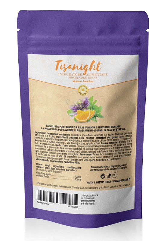 TISANIGHT MISCELA DI ERBE 80 G TAGLIO TISANA - fitfarma.it