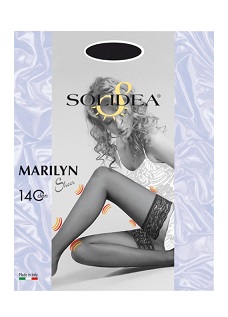 MARILYN 140 SHEER CALZA AUTOREGGENTE NERO 3 - fitfarma.it