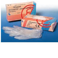 GUANTO IN VINILE CONFORT MISURA EXTRA LARGE ANTIADERENTE BIOCOMPATIBILE UTILIZZABILE ANCHE A CONTATTO CON SOSTANZE ALIMENTARI 100 PEZZI SENZA POLVERE - fitfarma.it