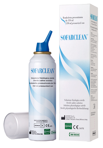 SOLUZIONE FISIOLOGICA SOFARCLEAN 150ML IN BOMBOLETTA PRESSURIZZATA - fitfarma.it