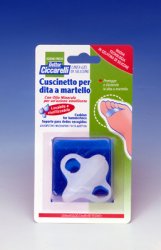 CUSCINETTO PER DITA A MARTELLO REALIZZATO IN GEL DI SILICONEBIANCO SEMITRASPARENTE SAGOMATA PER PROTEGGERE E DISTENDERE LE DITA CONTRATTE IGIENEPIEDE 2 PEZZI - fitfarma.it