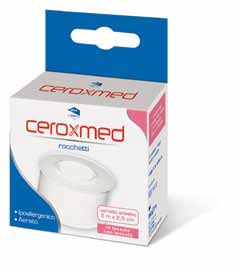CEROTTO ADESIVO IN ROCCHETTO CEROXMED IN TESSUTO NON TESSUTO AERATO IPOALLERGENICO BIANCO 500X2,5 CM 1 PEZZO - fitfarma.it