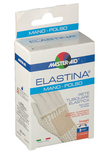 RETE TUBOLARE ELASTICA IPOALLERGENICA MASTER-AID ELASTINA MANO/POLSO 3 MT IN TENSIONE CALIBRO 3 CM - fitfarma.it