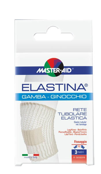 RETE TUBOLARE ELASTICA IPOALLERGENICA MASTER-AID ELASTINA GAMBA/GINOCCHIO 3 MT IN TENSIONE CALIBRO 5 CM - fitfarma.it
