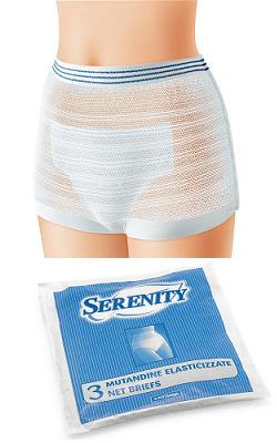 MUTANDINA ELASTICA RETTANGOLARE A RETE SERENITY L 3 PEZZI - fitfarma.it