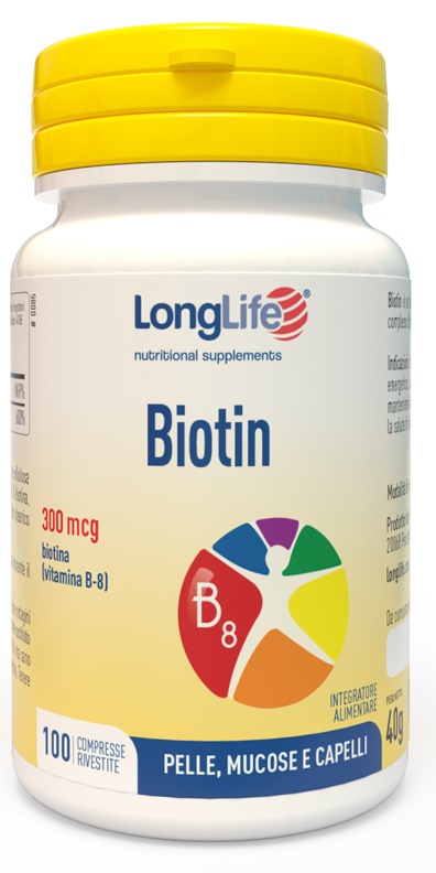 LONGLIFE BIOTIN 100 COMPRESSE - fitfarma.it