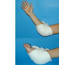 GOMITIERA/TALLONIERA IN VELLO SINTETICO PER LA PREVENZIONE DELLE PIAGHE DA DECUBITO A LIVELLO DEI GOMITI E/O DEI TALLONI NEI PAZIENTI LUNGODEGENTI. SISTEMA DI FISSAGGIO A VELCRO - fitfarma.it
