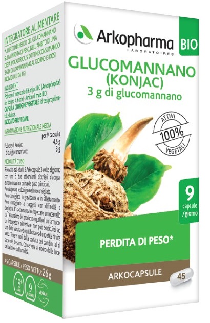 ARKO CAPSULE GLUCOMANNANO BIO 45 CAPSULE - fitfarma.it