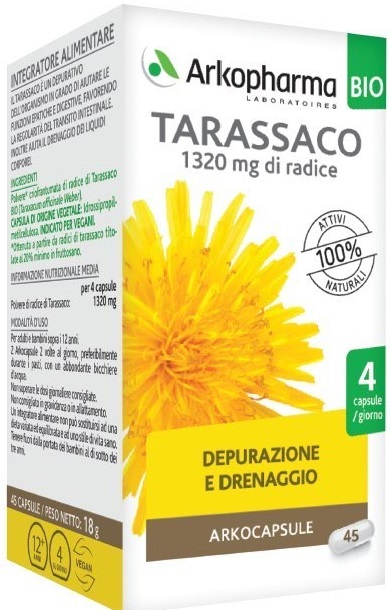 ARKO CAPSULE TARASSACO BIO 45 CAPSULE - fitfarma.it