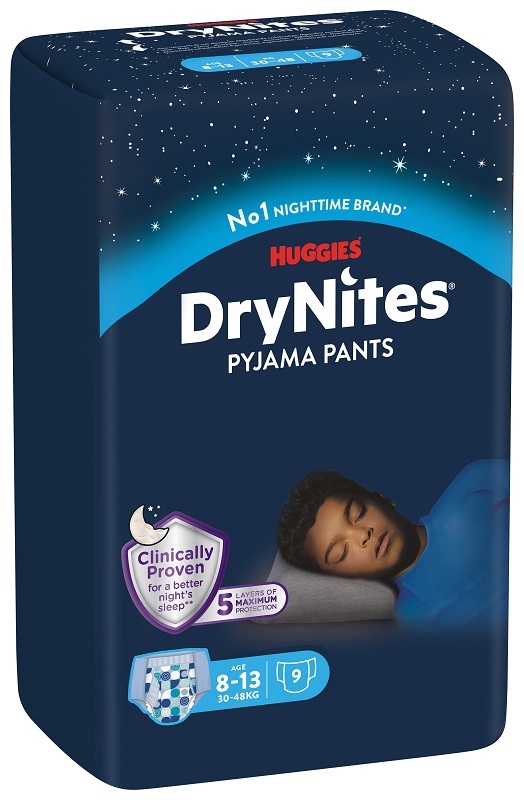PANNOLINO HUGGIES DRYNITES 8/13 ANNI BOY L 30/48KG 9 PEZZI - fitfarma.it