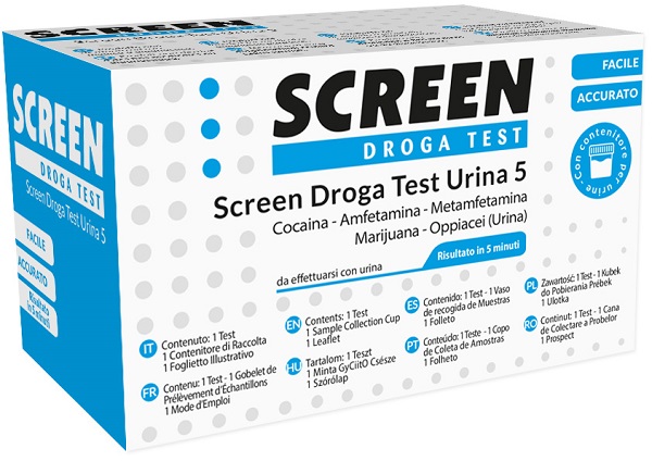 TEST DROGA SCREEN RILEVAZIONE 5 DROGHE NELL'URINA - fitfarma.it
