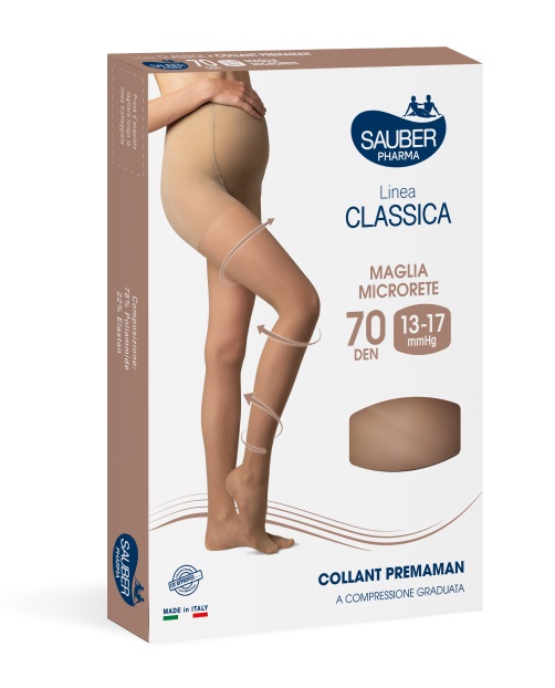 SAUBER COLLANT 70 DENARI PREMAMAN MAGLIA MICRORETE NEUTRO BEIGE 2 LINEA CLASSICA - fitfarma.it