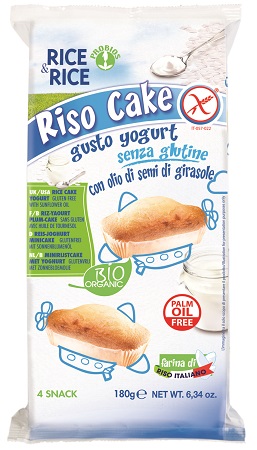 RICE&RICE RISO CAKE ALLO YOGURT 4 X 45 G - fitfarma.it