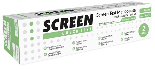 TEST RAPIDO PER L'INDIVIDUAZIONE DI FSH NELL'URINA CHE AIUTA AD INDIVIDUARE LA MENOPAUSA SCREEN CHECK TEST MENOPAUSA/FSH 2 PEZZI - fitfarma.it