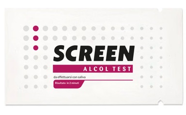 ALCOL TEST MONOUSO RILEVA ALCOL NELL'ORGANISMO TRAMITE SALIVA SCREEN ALCOL TEST - fitfarma.it
